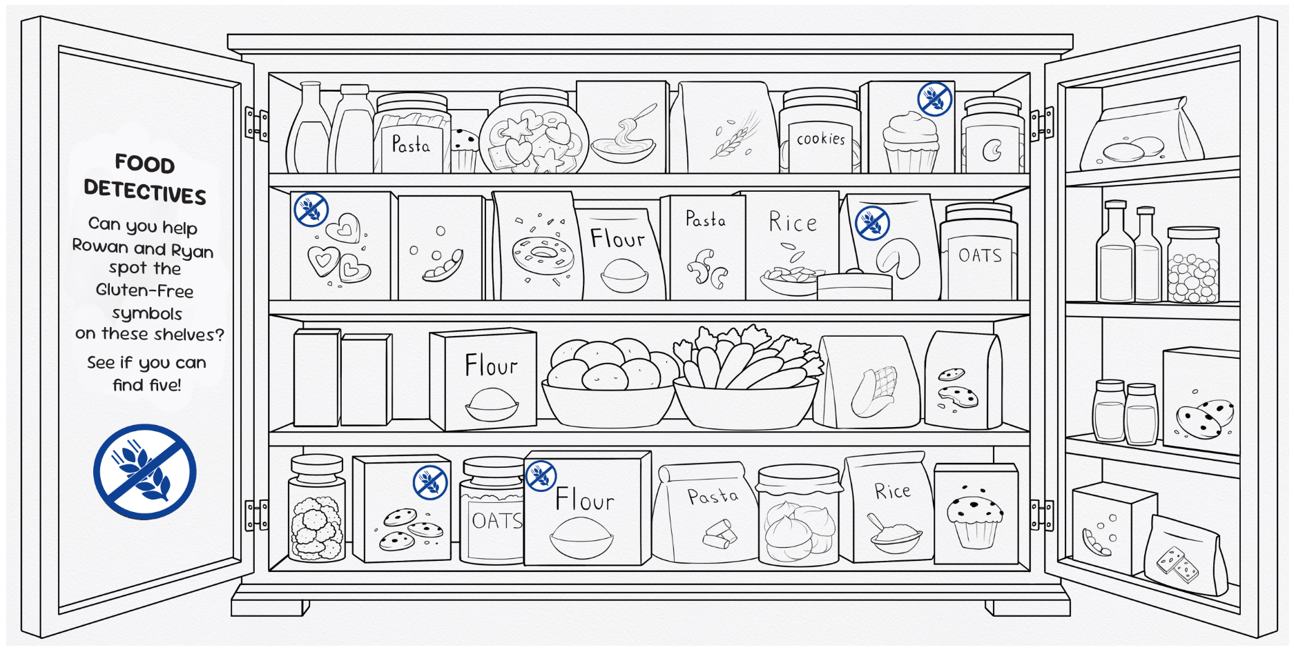 Pantry colouring page